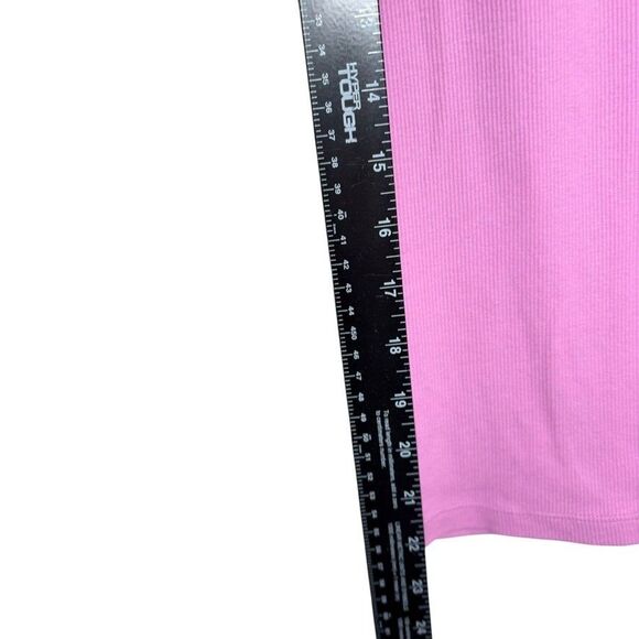 Old Navy Tank Top Women's Medium Purple Sleeveless Ruffle Ribbed Solid - Picture 5 of 9